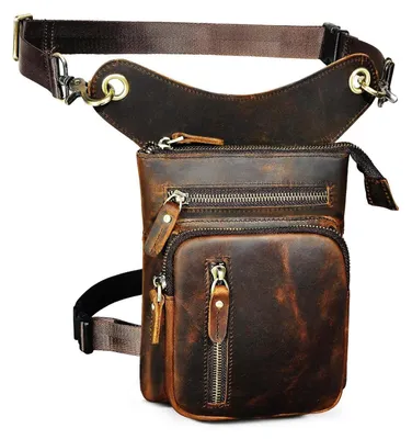Produktbild von Herren Beintasche Canvas Leder für Motorrad Reisen Outdoor FB211-6 M