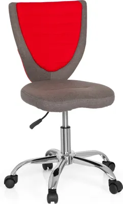 Produktbild von hjh OFFICE Kinderdrehstuhl KIDDY COMFORT Schreibtischstuhl für Kinder höhenverstellbar ohne Armlehnen Stoff