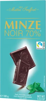 Produktbild von MaitreTruffout Dunkle Schokolade 70% mit Minzgeschmack 100 g