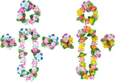 Produktbild von Famanu Blumenketten Set - bunt, 2-teilig