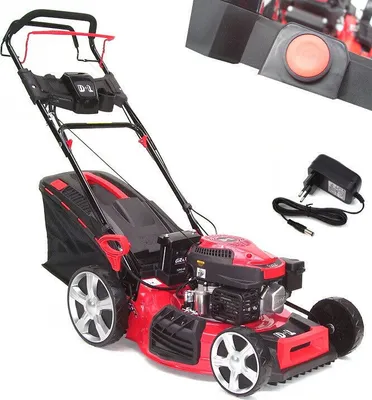 Image de Tondeuse à gazon à essence 51cm E-Start Tondeuse à roues motrices Batterie Démarrage électrique 55828