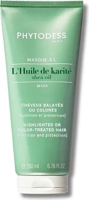 Image de Masque à l'Huile de Karité - Soin Cheveux Balayés ou Colorés 200ml - Nutrition, Protection et Réparation Intense