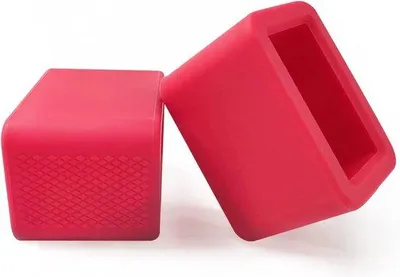 Image de Support pour deux ceintures de sécurité, protège-ceinture en silicone, accès facile aux ceintures de sécurité (rouge)