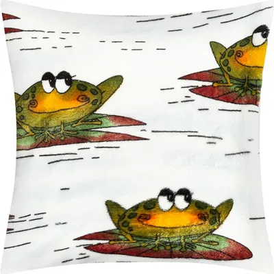 Zdjęcie produktu dla Poduszka ELLÍK – motyw dziecięcy – 35 x 40 cm – zielona, biała