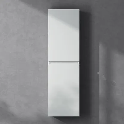 Immagine prodotto di doporro Armadio Colonna Bagno 35x20x120cm, Mobile Bagno Alto Multiuso con 2 Ante e 4 Vani, Bianco opaco, Verona