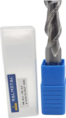 Obrázek produktu pro Karbidová fréza pro hliník VHM, 2 břity, 18 x 45 x 100 mm, 45 HRC