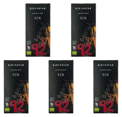 Produktbild von 5x Björnsted Panama Dark 92% Bitterschokolade 80g -