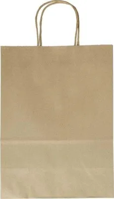 Produktbild von folia Papier-Tragetasche 240 x 120 x 310 mm natur 20 Stück