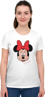 Produktbild von Disney Minnie Mouse T-Shirt für Damen Oberteil Frauen Shirt Top Weiß M