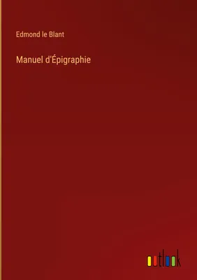 Produktbild von Manuel d'Épigraphie