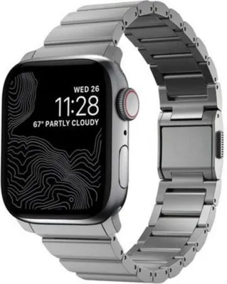 Produktbild von Nomad Titanium Band, Band, Smartwatch, Natürlich/Natur, Apple, 41mm / 42mm, Titan