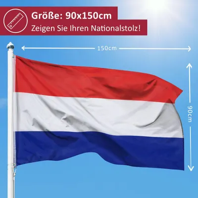 U24 Niederlande-Deutschland Flagge 60x90cm - Premium Bootsflagge Aus Polyester
