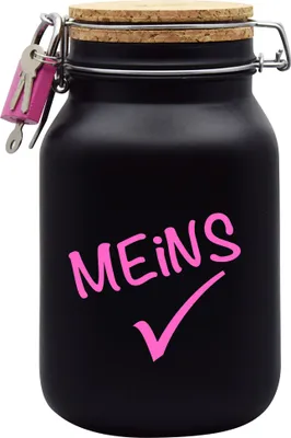 Produktbild von Spardose Geld Geschenk Ideen Meins Schwarz Größe XL 2 Liter