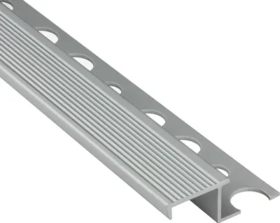 Produktbild von Alu Stufenprofil Fliesenschiene Profil Treppe Schiene L300cm H10mm silber
