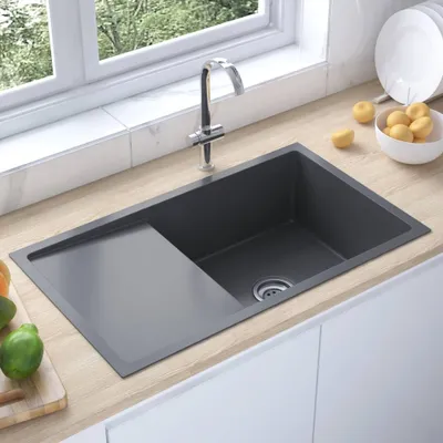 Produktbild von Möbel Handgemachte Einbauspüle Schwarz Edelstahl - Spülen 51521