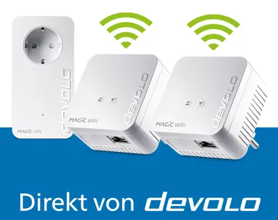 Obrázek produktu pro devolo Magic 1 WiFi mini Powerline WLAN zesilovač 3x adaptér