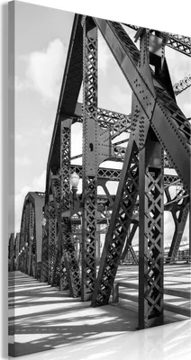 Produktbild von Vlies Leinwandbild - Bridge at Morning (1 Part) Vertical 20x30 cm Städte d-B-0356-b-a