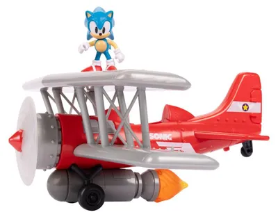 Produktbild von Jakks Pacific Sonic the Hedgehog Tornado Doppeldecker mit Figur 6 cm