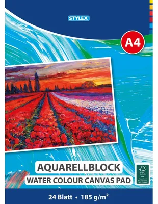 Produktbild von Aquarellblock 210x297mm DIN A4 24 Blatt 190g/m²