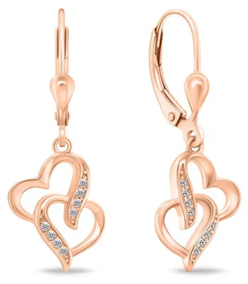 Immagine prodotto di Orecchini romantici in bronzo Cuori EA467R