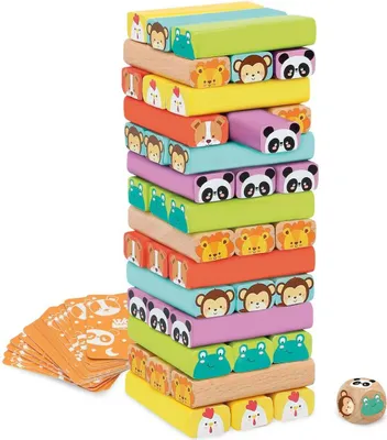 Produktbild von Woomax Turmspiel Aus Holzklötzen Gelb 3 Years Kinder Gelb 3 Years