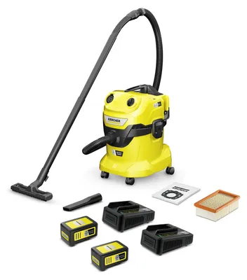 Produktbild von Kärcher Akku-Nass-/Trockensauger WD 4-18 Dual Battery Set, 36 V, 20 l