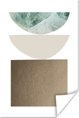 Produktbild von MuchoWow® Poster Geometrische Formen - Minimalismus - Pastell 120x180 cm - Kunstposter