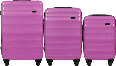 Produktbild von 3er-Set WINGS VULTURE Koffer PINK, Polycarbonat, TSA Schloss