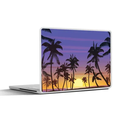 Produktbild von MuchoWow® Laptop Aufkleber Sticker Cover Palme - Sonne - Meer 30x21 cm - Sticker für Laptop - Selbstklebend
