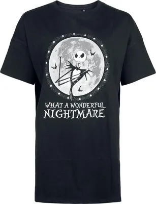 Produktbild von The Nightmare Before Christmas Oversize T-Shirt Damen What A Wonderful Nightmare - Oversize schwarz XL