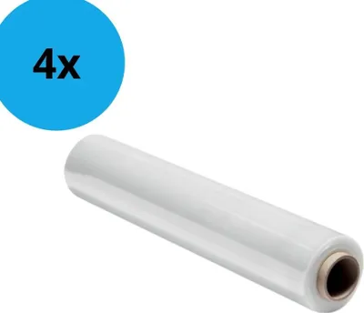 Zdjęcie produktu dla Folia do pakowania w folię - 4 sztuki - Przezroczysta - Grubość: 23MY - 50cmx1500m