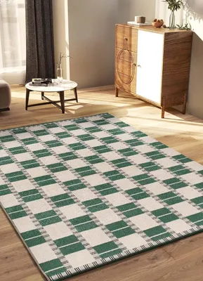 Produktbild von ATTICGO Kurzflorteppich ASTRA Geometrisch in Grün/Beige, 160x230 cm