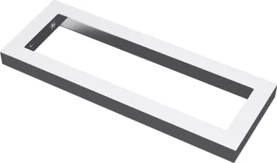 Immagine prodotto di doporro 3 Staffe Reggimensola Rettangolari 45x15 cm in Acciaio Inox Cromo Supporti da Parete per Mensole Lavabi Portasciugamani Resistenti e Facili da Installare WH01