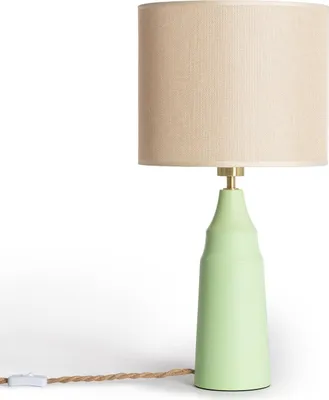 Produktbild von Tischlampe Metall und Stoff Muka Minzgrün