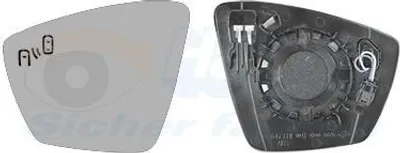 Produktbild von VAN WEZEL Spiegelglas Außenspiegel Links für SKODA Karoq SUV (NU7) Konvex Beheizbar ohne Automatische Abblendung 7643835