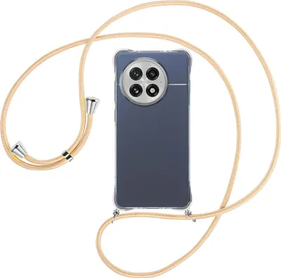 Produktbild von Handykette Backcover-Schutzhülle mit Band (Metall silberfarben) für OnePlus ACE5 5G - Goldkordel