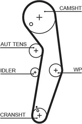 Produktbild von GATES 5569XS Zahnriemen für VW Golf IV Schrägheck (1J1) 1143mm 120-Zähne