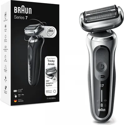 Obrázek produktu pro Braun Series 7 71-S1000s - Folienschaber - AutoSense - 360° Adaptive system - Tasten - Silber - LED - Akku