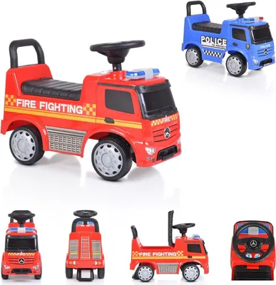 Produktbild von Moni, Kinder Rutschauto Antos Mercedes-Benz, Melodien, Sirenenlichter, Sound rot