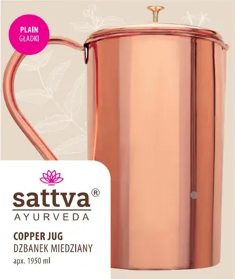 DZBANEK MIEDZIANY PLAIN 1,25 L- SATTVA (AYURVEDA)