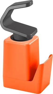 Produktbild von METALTEX Soap-Tex Seifenspender orange mit Schwamm- und Ringhalter / Dispenser / Seifen-Station