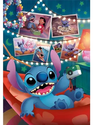 Image de Puzzle disney stitch : stitch et angel et lilo 1000 pieces - dessin anime - clementoni 39793