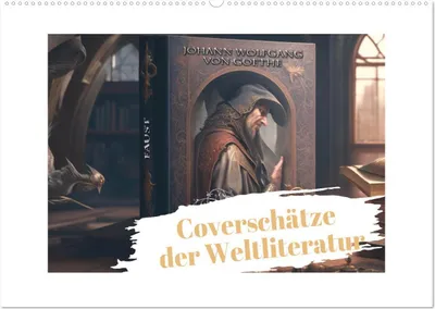 Produktbild von Coverschätze der Weltliteratur (Wandkalender 2026 DIN A2 quer), CALVENDO Monatskalender