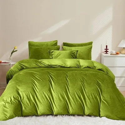 Produktbild von Azomor® Flanell Bettwäsche Set Winterwärme und Weichheit mit Reißverschluss und Kissenbezügen 200 x 220 cm