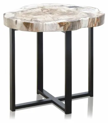 Immagine prodotto di Tavolino Casa Padrino con piano in legno pietrificato h. 45 cm - Mobili