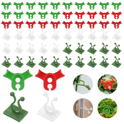 Productafbeelding van 60 Stuks Wandbevestigingsclips voor Planten - Ondersteuningsclips voor Groeitraining