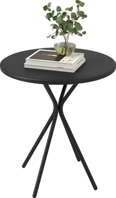 Produktbild von Outsunny Gartentisch Ø60 x 70 cm, Wetterfest Balkontisch aus Stahl Esstisch