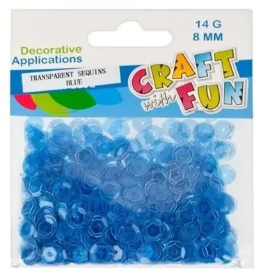 Image de Paillettes transparentes 8mm bleu