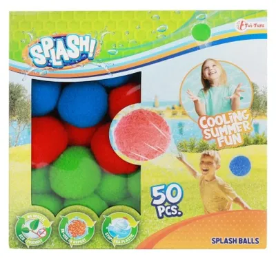 Produktbild von Wiederverwendbare Wasserbomben Splash 50 Stück Wasserbälle Set Ø 45 mm Wasserspielzeug Kinder Strandspielzeug Wasserball Waterbomb Wasserschlacht Pool