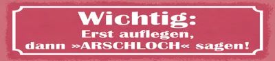 Produktbild von vianmo Holzschild 10x46 cm Wichtig erst auflegen dann